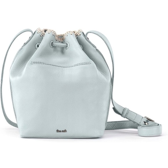 NWT The Sak Chambray Ivy Leather Drawstring Bucket Handbag - Picture 4 of 4